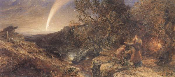 Samuel Palmer The Comet of 1858,as Seen from the Heights of Dartmoor oil painting image